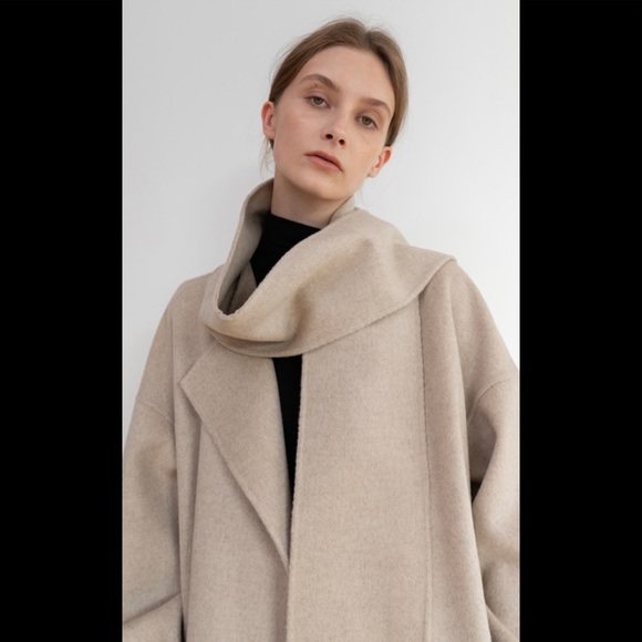 Kindersalmon light cream oversized coat - Picture 5 of 8